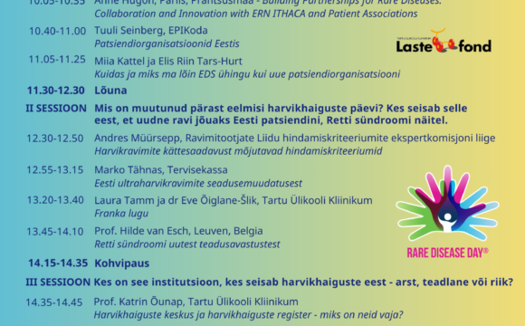 Harvikhaiguste päeva konverents  “Kui patsiendid sosistavad, siis otsustaja vaikib!” 02.03.2026