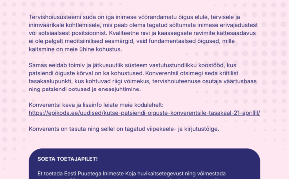 Patsiendi õiguste konverents_Tasakaal_FB_post (Bound Document) Kutse patsiendi õiguste konverentsile TASAKAAL 21.04